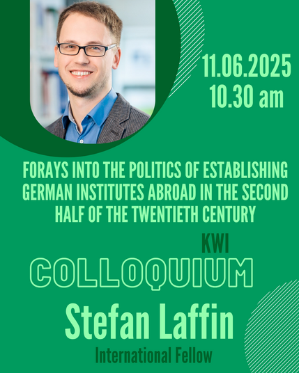re of Stefan Laffin + Dates/Title of today's colloquium with him at KWI