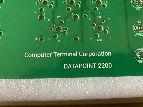 Closeup of the Datapoint branding.