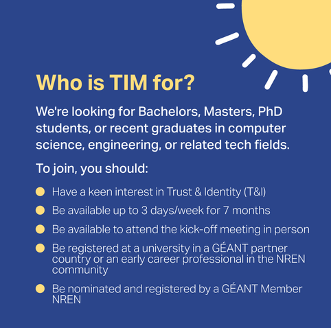 Who is the Trust & Identity Mentorship Programme (TIM) for?
