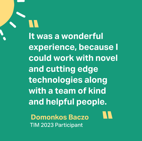 Quote from the past Trust & Identity Mentorship Programme (TIM) participant