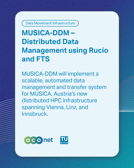 "MUSICA-DDM – Distributed Data Management using Rucio and FTS" Project