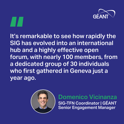 Quote from Domenico Vicinanza about SIG-TFN