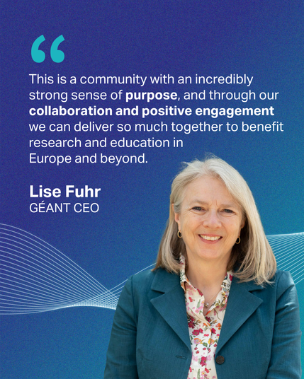 Quote from Lise Fuhr, GÉANT CEO, from the GÉANT Annual Report 2024