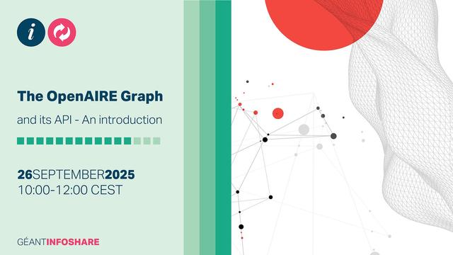 GEANT Infoshare "The OpenAIRE Graph and its API – An introduction" on 26 September 2025