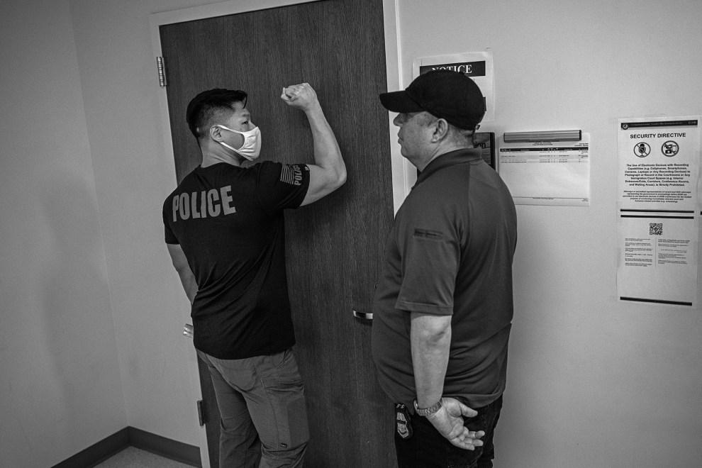 ICE pounding on an in-session courtroom door