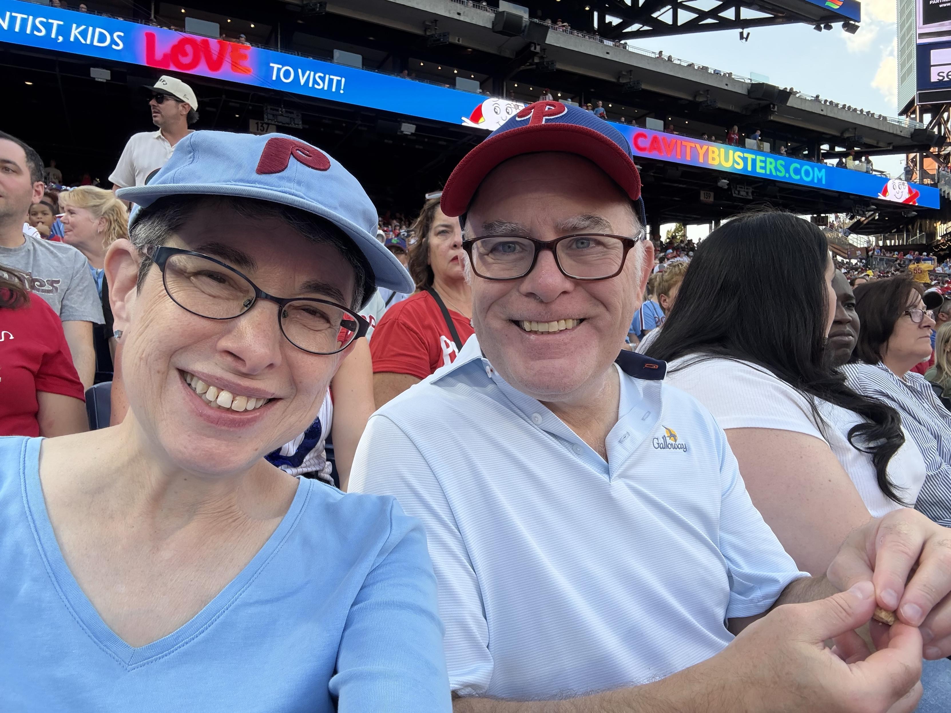 Enjoying a Phillies game