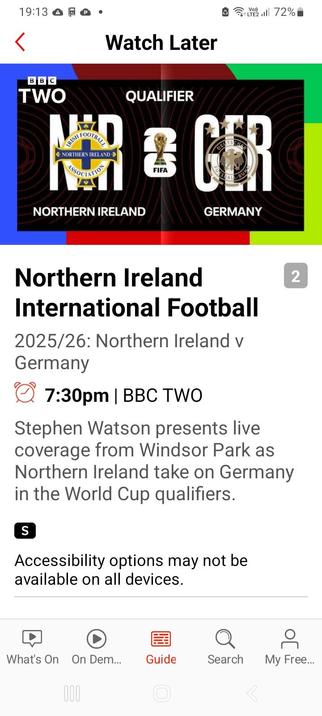 "Northern Ireland Vs Germany" the ugly game.