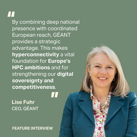 GÉANT CONNECT Magazine edition 50 carousel - quote from GÉANT CEO, Lise Fuhr