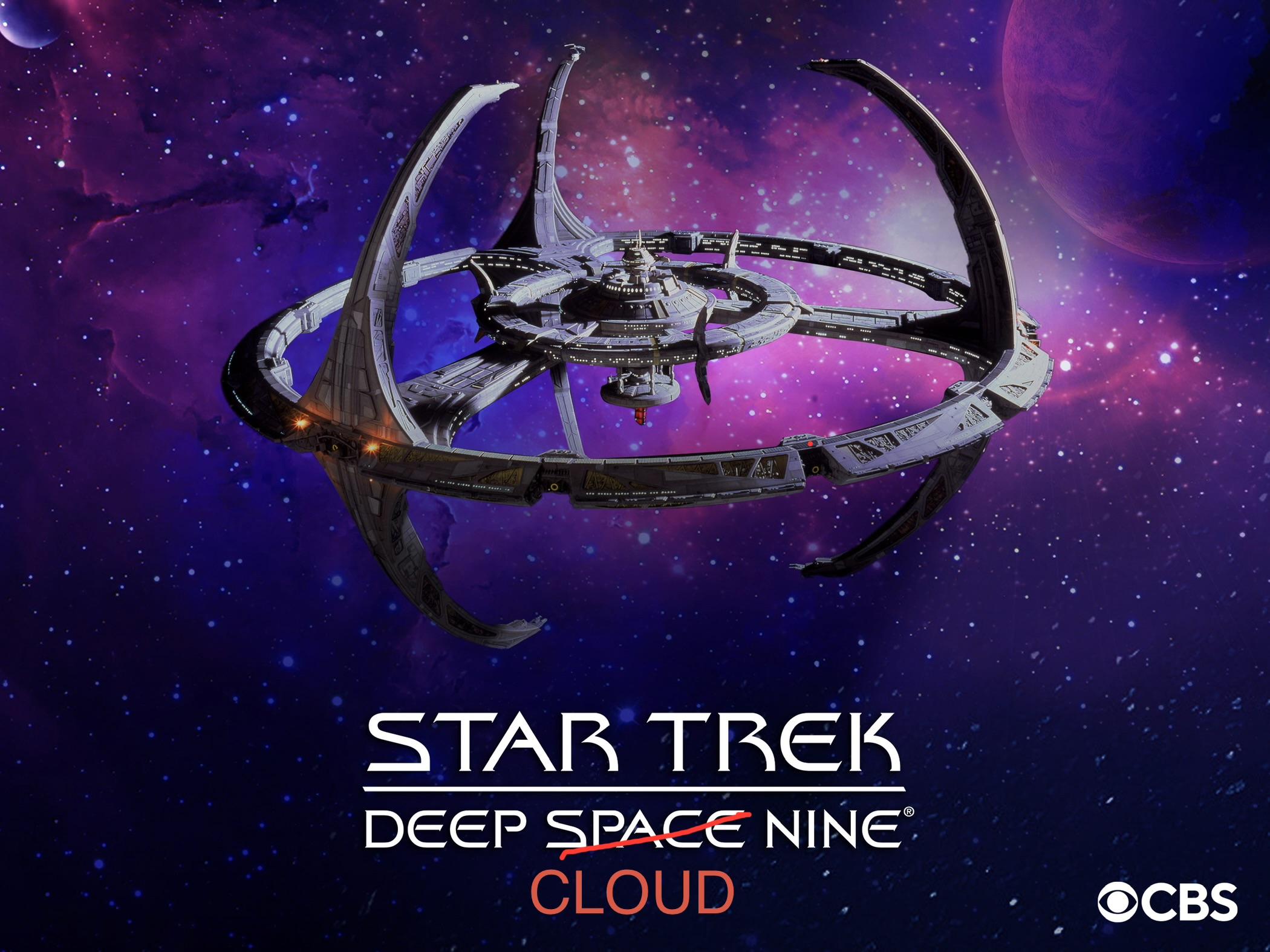 Star Trek Deep Space Nine space station but with “space” replaced with “cloud”.