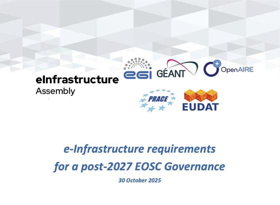 e-Infrastructure requirements for a post-2027 EOSC Governance | Position paper by the European e-Infrastructures Assembly, the collaboration between leading e-Infrastructures EGI, EUDAT, GÉANT, OpenAIRE, and PRACE