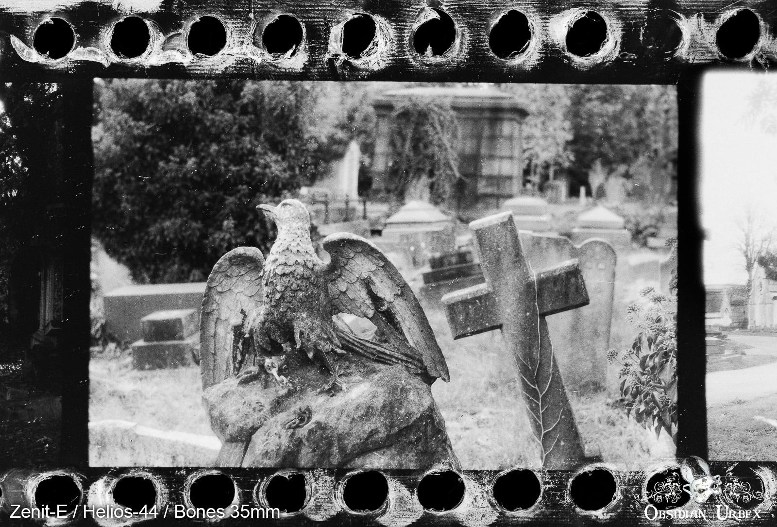 eagle and cross gravestones