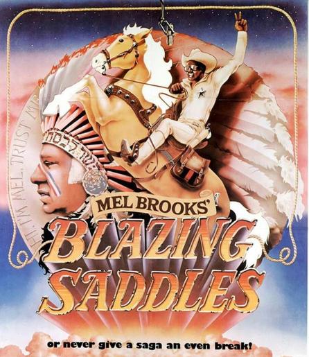 Movie poster for Blazing Saddles.
