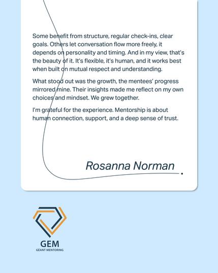 GÉANT Mentoring Programme (GEM): A mentor's testimonial