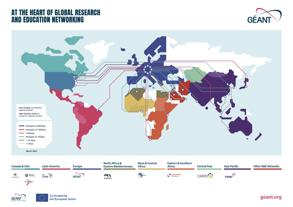 GÉANT global connectivity​​ map