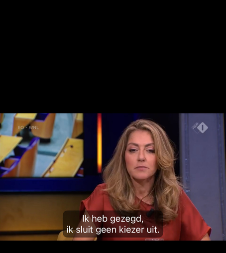 Yesilgoz in 2023 talkshow: ik heb gezegd, ik sluit geen kiezer uit.
