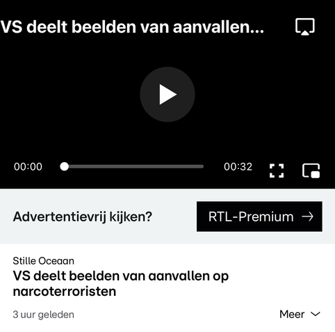 Video van RTL nieuws met als titel “VS deelt beelden van aanvallen op narcoterroristen”