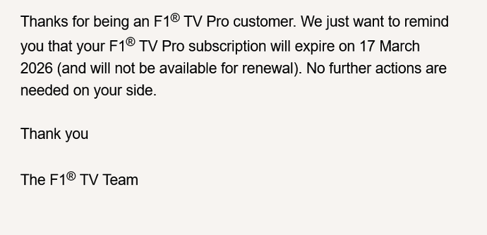 f1 pro subscription expiring.