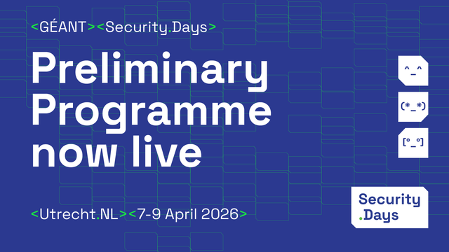 Banner that says GÉANT Security Days 2026 preliminary programme is now live