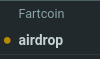 screenshot of a new e-mail in an inbox, from "Fartcoin", subject "airdrop"