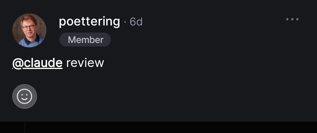 poettering:

@claude review