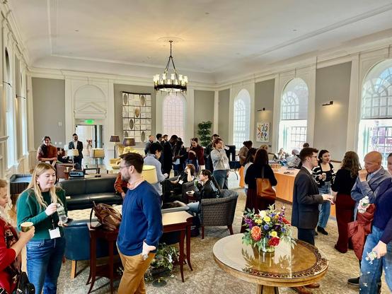 The start of the reception for admitted students. 