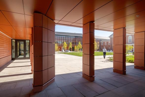 Living Village at Yale Divinity School arcade entrance