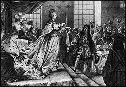 illustration of Anna ripping up the Conditions as part of her coronation.