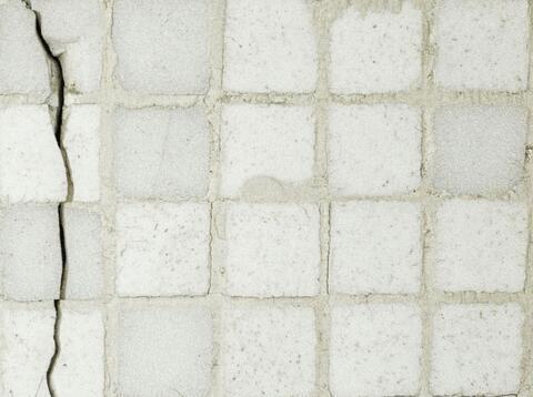 Paving stones with a crack.
