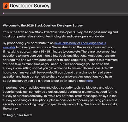 stackoverflow survey
