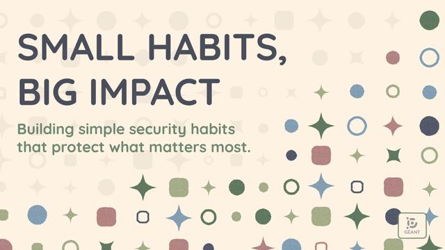 Small habits, big impact says on the banner