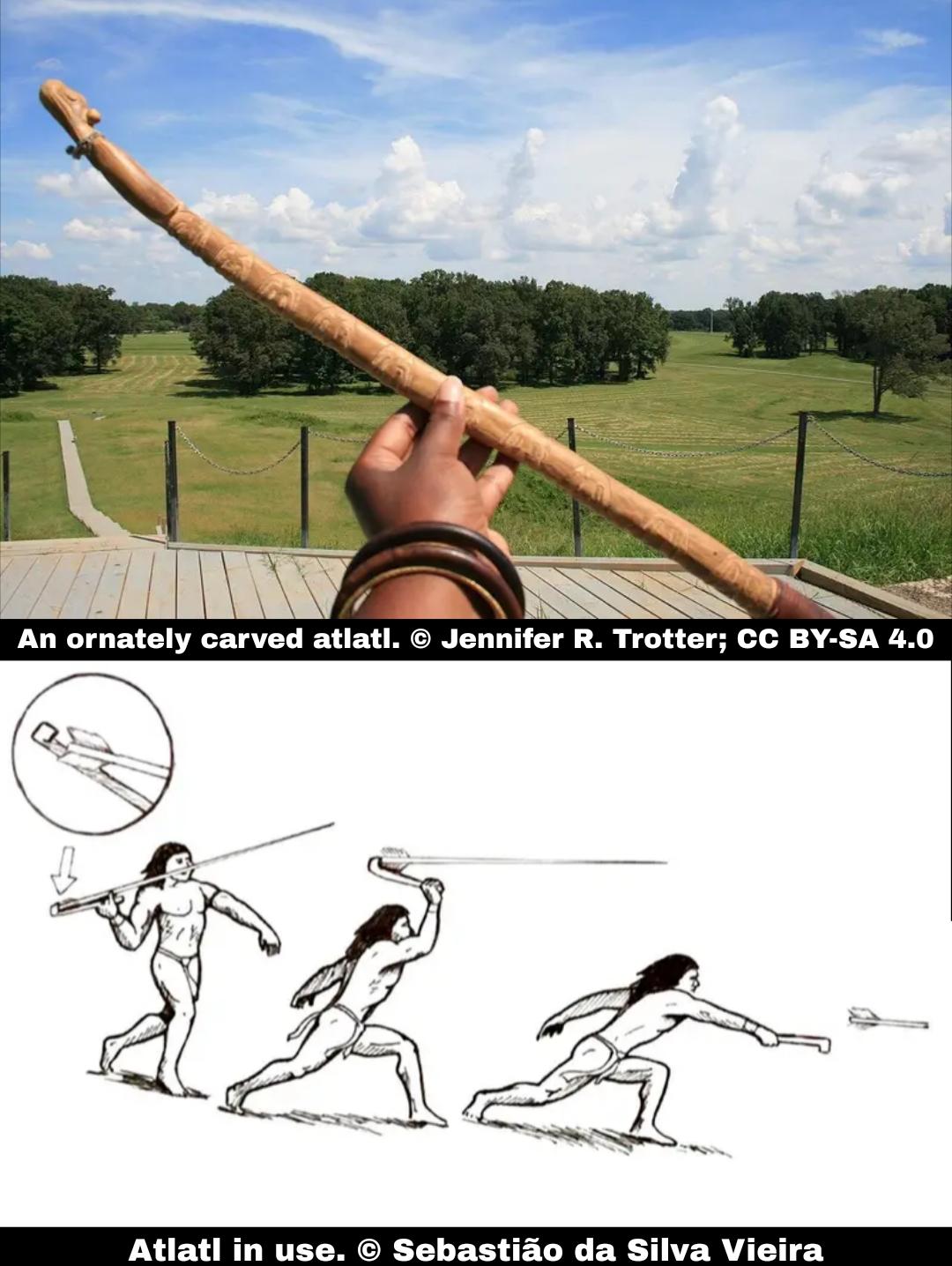 Atlatls likely appeared in North America around 10,000 years ago, after the Clovis culture