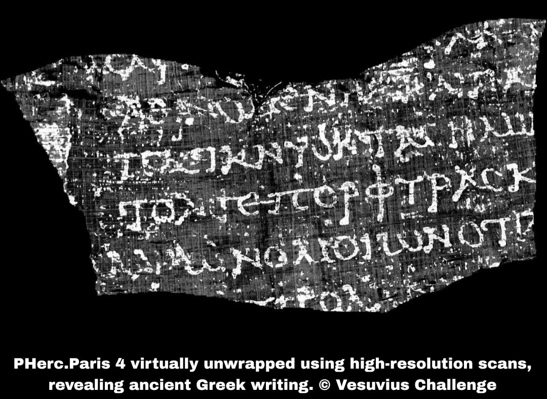 Ancient Herculaneum scroll read for the first time after nearly 2,000 years