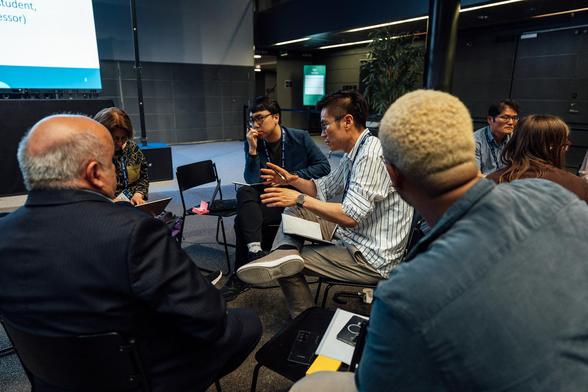 group of people discussing during a workshop