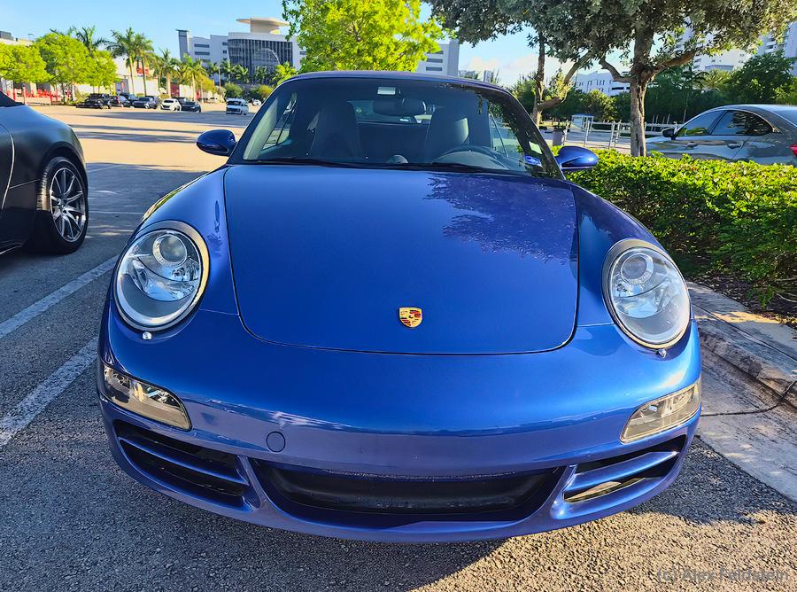 Blue Porsche Carrera