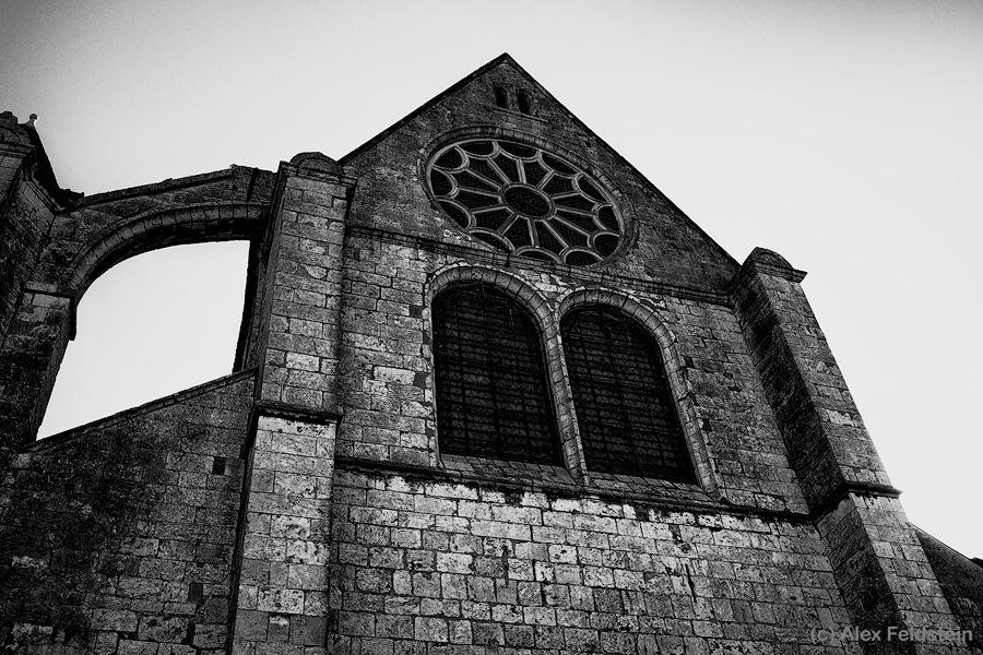 Church wall in B&W