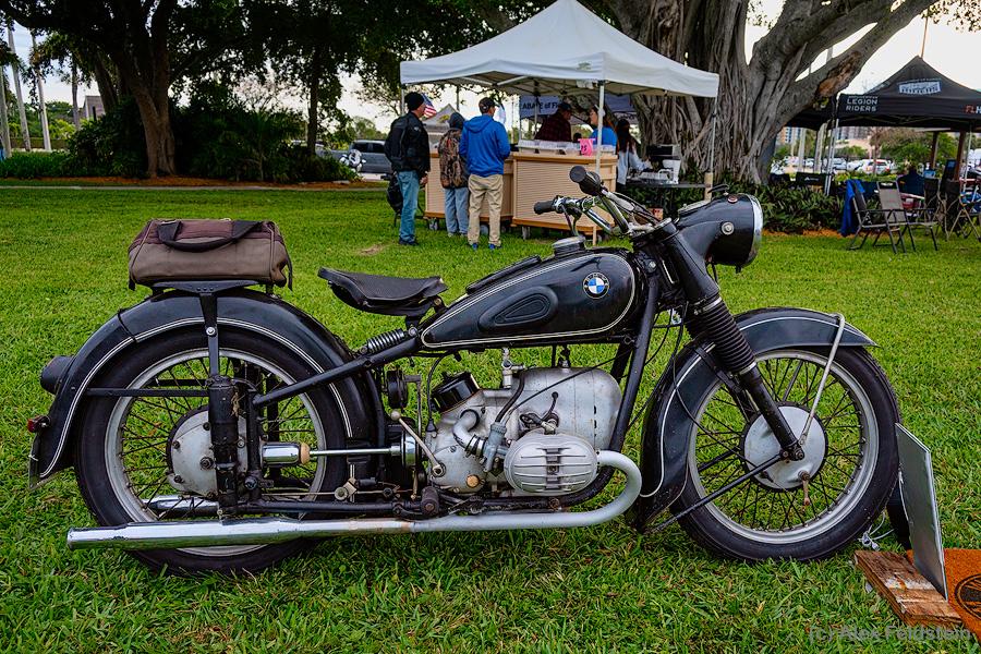 Black BMW R51/3 (1952)
in a moto show