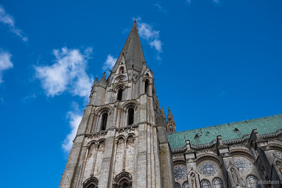 Chartres Cathedral on a blue sky day