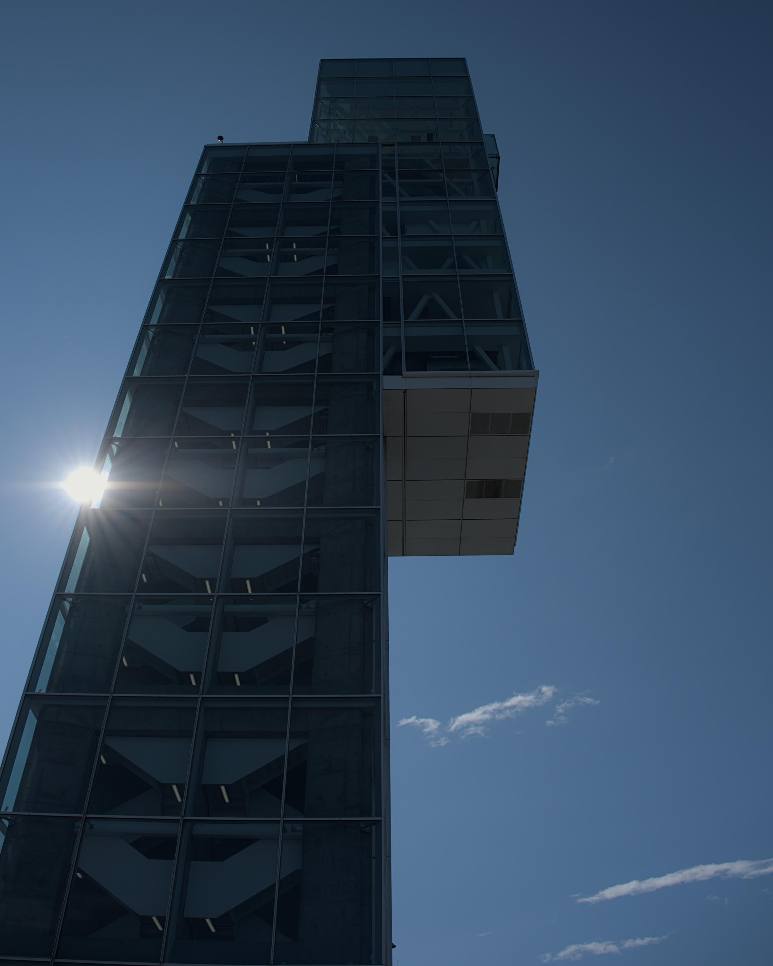 A 65m tall tower of stairs (and elevators) at the Port of Montreal Grand Quay.