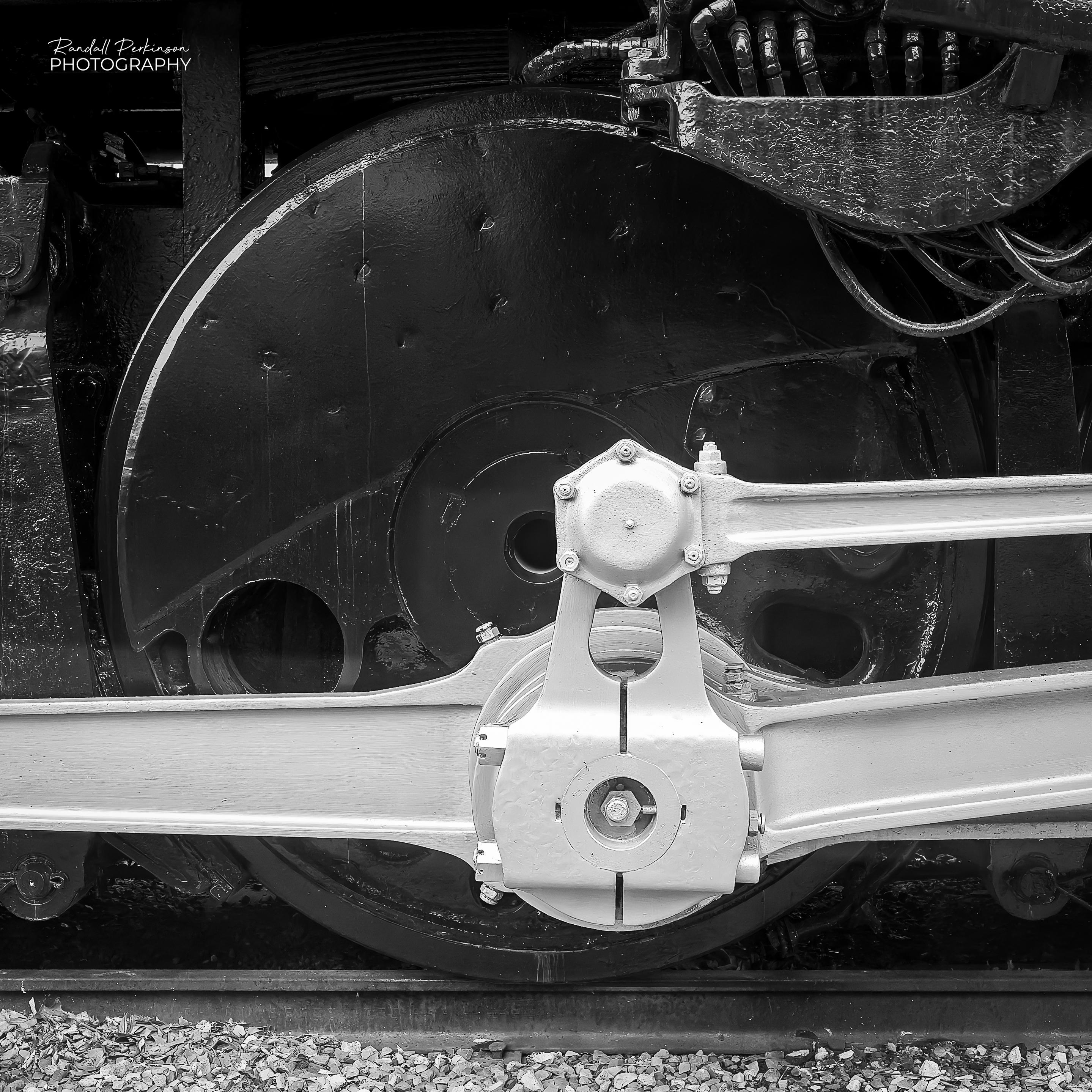 A large diameter drive wheel on Union Pacific "Big Boy" 4006.