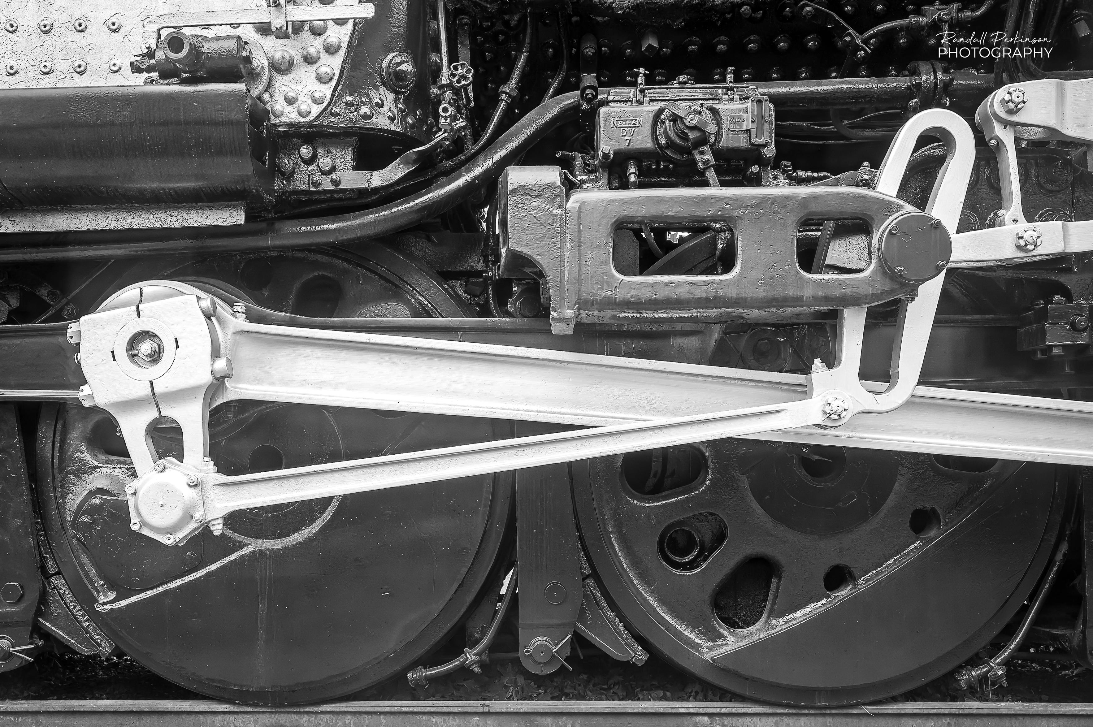 A large diameter drive wheel on Union Pacific "Big Boy" 4006.