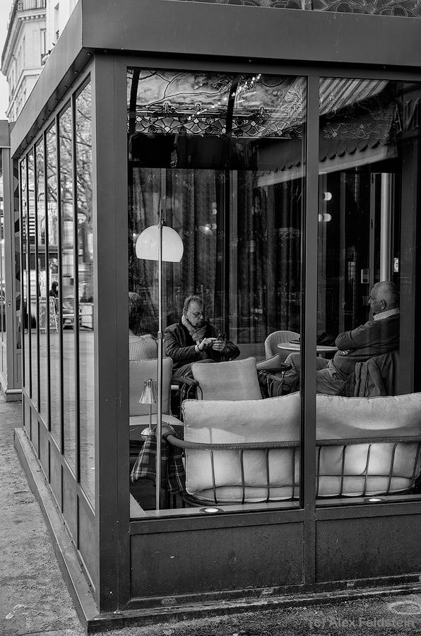 People in a Paris cafe