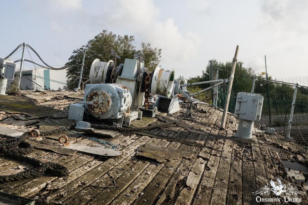 Decaying splintered deck