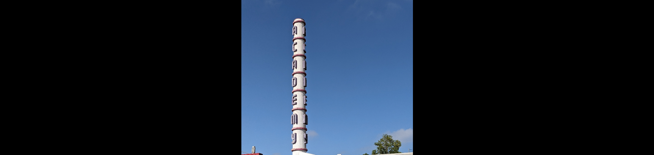 High pole with Academy on it