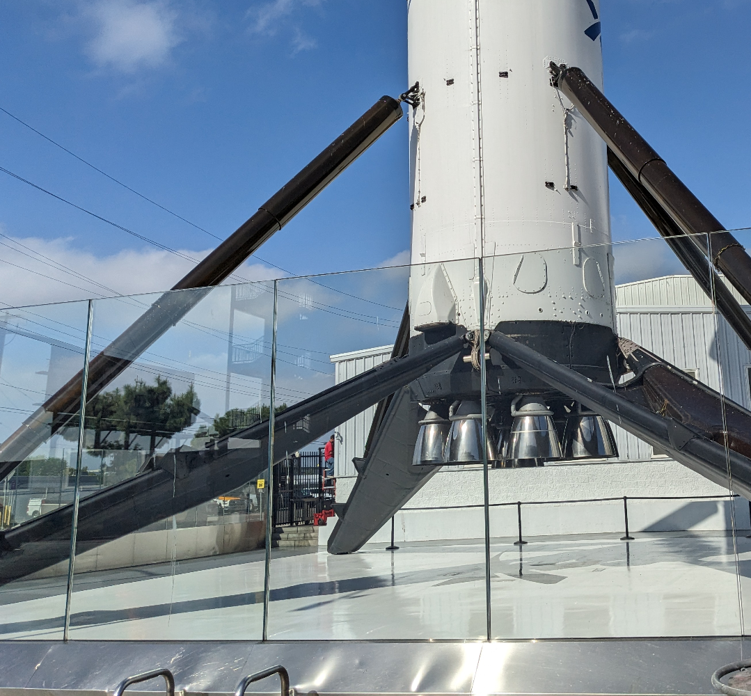 Rocket sculpture. Very shiny