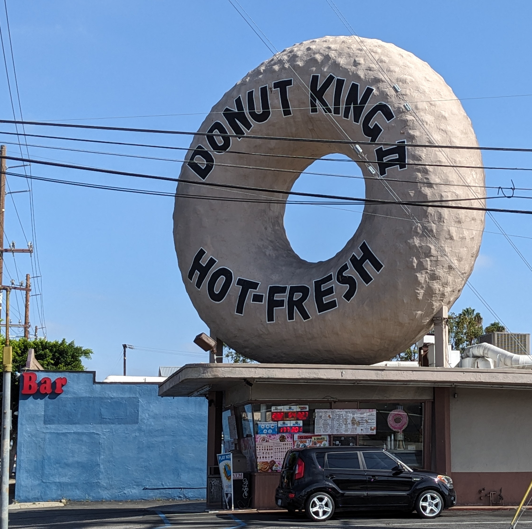 Giant doughnut at Donut King II